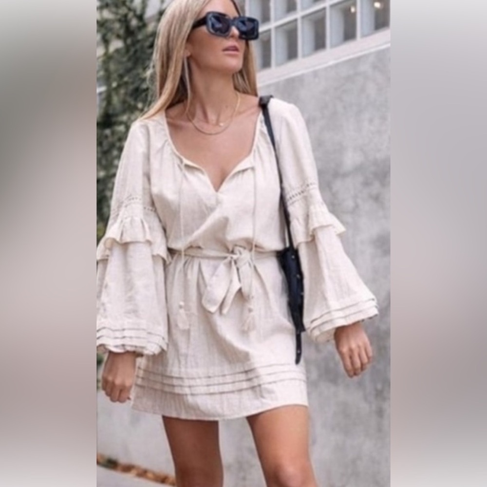 Spell VINTAGE Lola Tunic L Dress - Biscuit Mini Dress